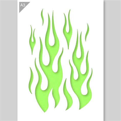 flames stencil